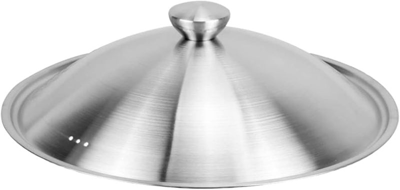 غطاء قدر الفولاذ المقاوم للصدأ السميك من يونومور مع فتحة تهوية للمقالي والطاسات - Image 1