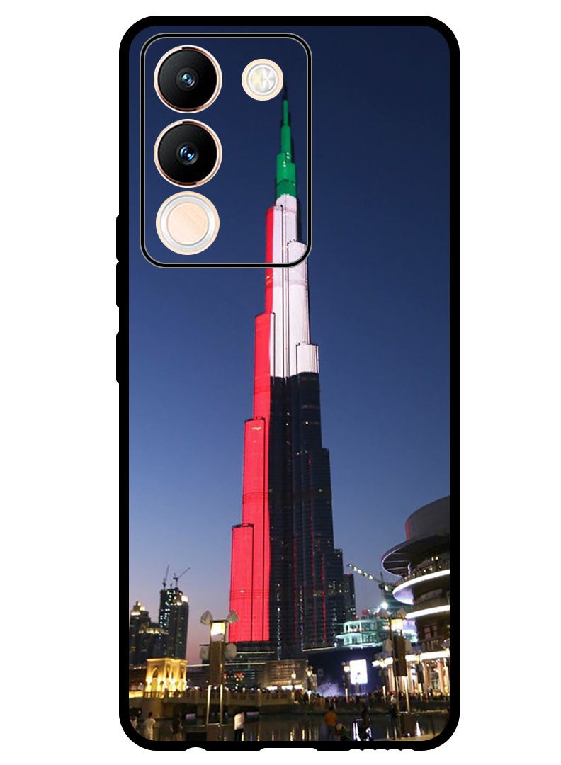 Theodor Protective Case Anti Scratch Shock Proof Bumper Cover For Vivo Y200 UAE Flag on Burj Khalifa - Image 1