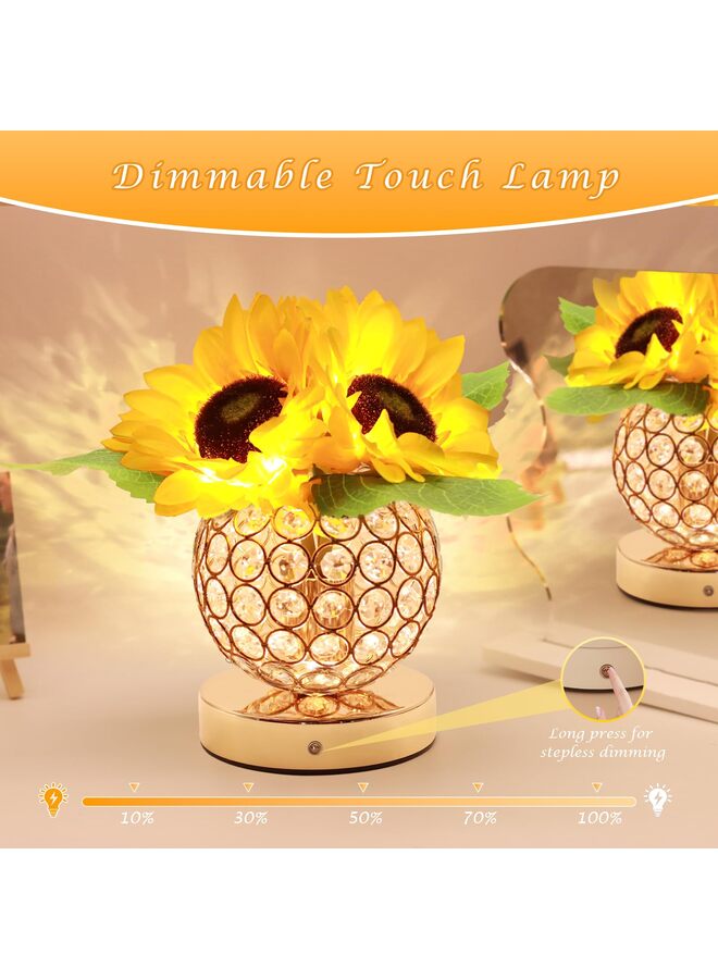 Sunflowers Lamp, Birthday Gifts for Women, Wireless Flower Lamp Night Light, Sunflower Gift Ideas for Mom, Sister, Friend, Wife - Image 3