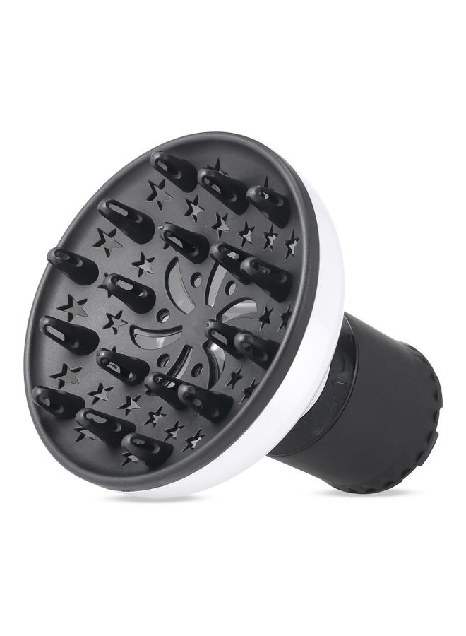 NIBEMINENT Retractable Curly Hair Blow Dryer Diffuser White/Black 20x20x20cm - Image 1