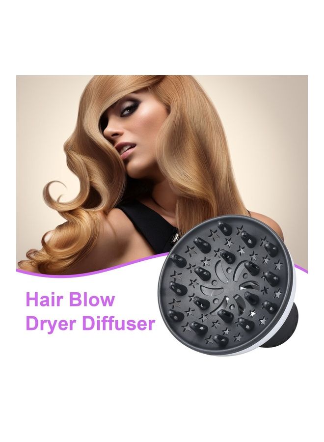 NIBEMINENT Retractable Curly Hair Blow Dryer Diffuser White/Black 20x20x20cm - Image 2