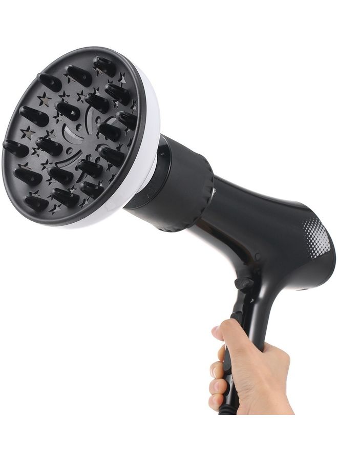 NIBEMINENT Retractable Curly Hair Blow Dryer Diffuser White/Black 20x20x20cm - Image 4