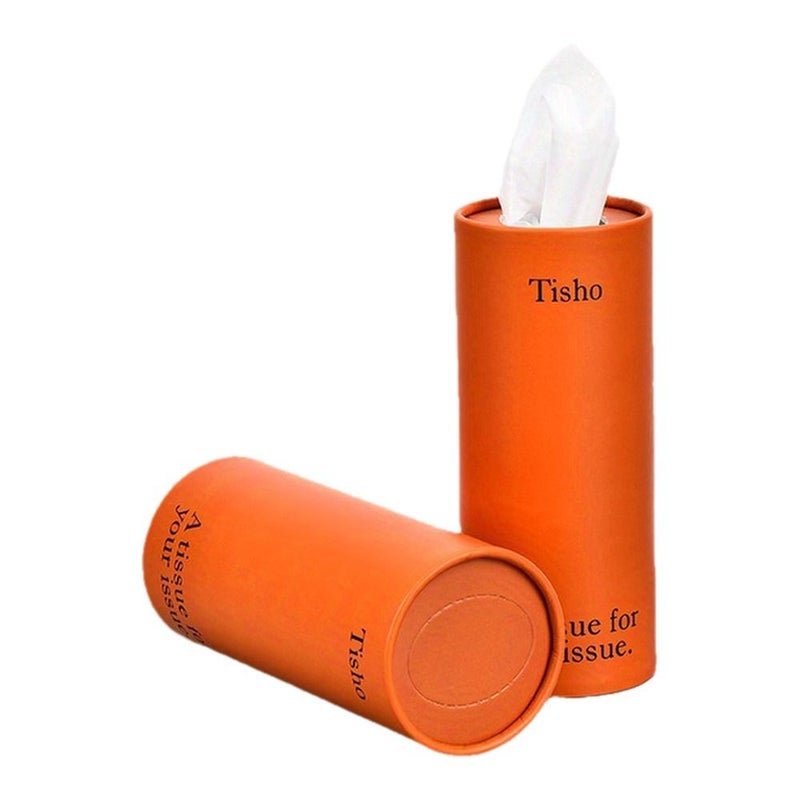 Compact Facial Tissue Holder With Cup Holder Portable 1pc - Image 1