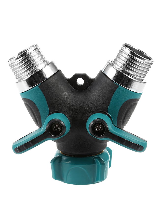 Loquat Y-Shape Hose Splitter Garden Accessories Black/Green/Silver  - Image 3