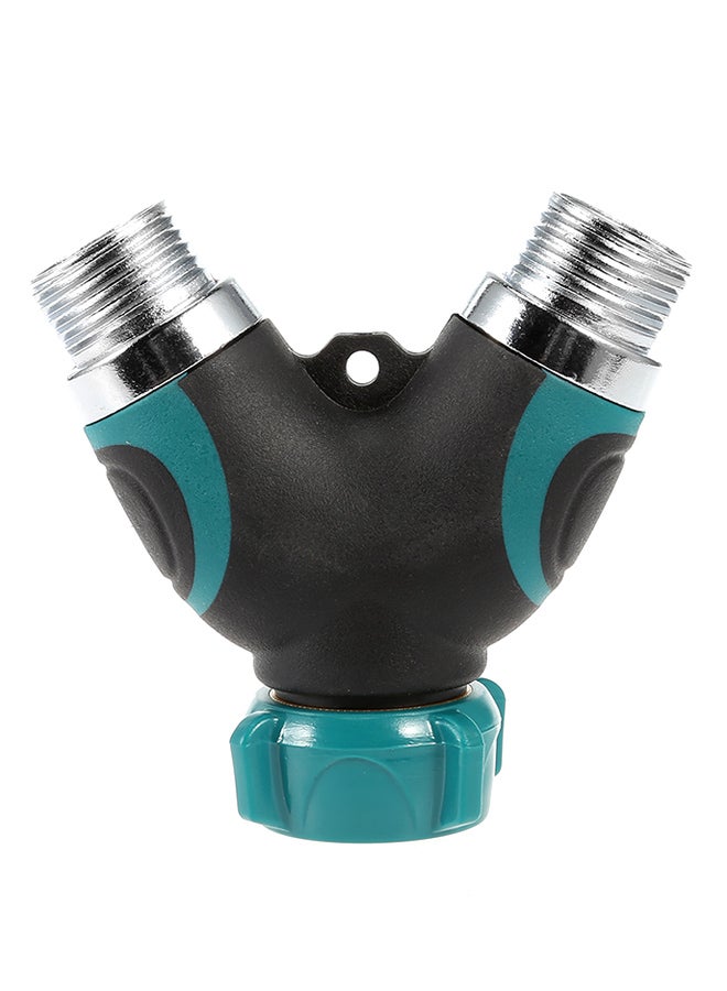 Loquat Y-Shape Hose Splitter Garden Accessories Black/Green/Silver  - Image 2