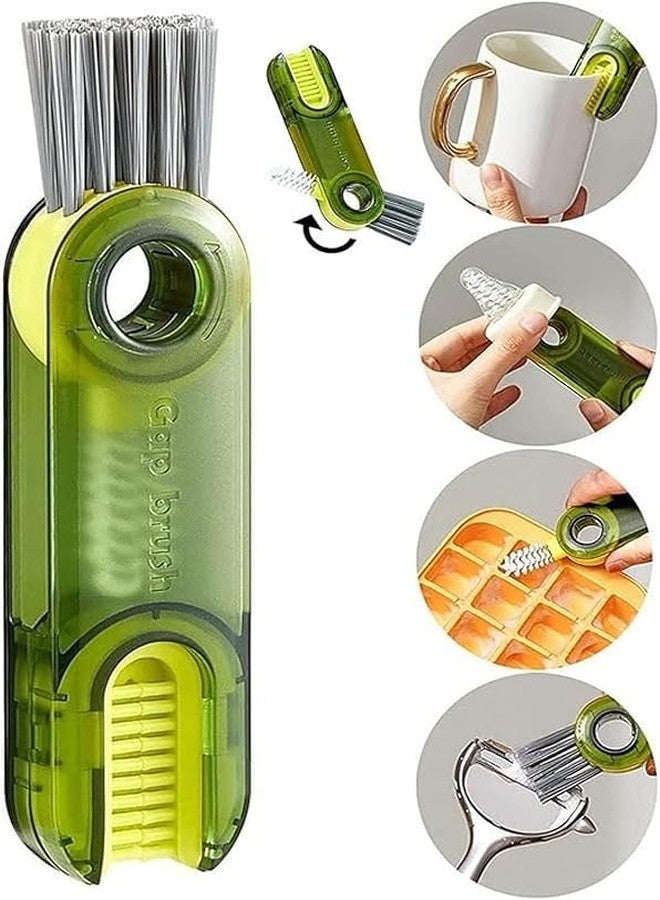 Sarthu Pack of 3 Pcs | 3-in-1 Cup Lid Gap Cleaning Brush & 2PCS Hard Bristle Crevice Cleaning Brush | Multifunctional Bottle, Straw & Gap Cleaner | Kitchen, Bathroom & Household Cleaning Tools - Image 2