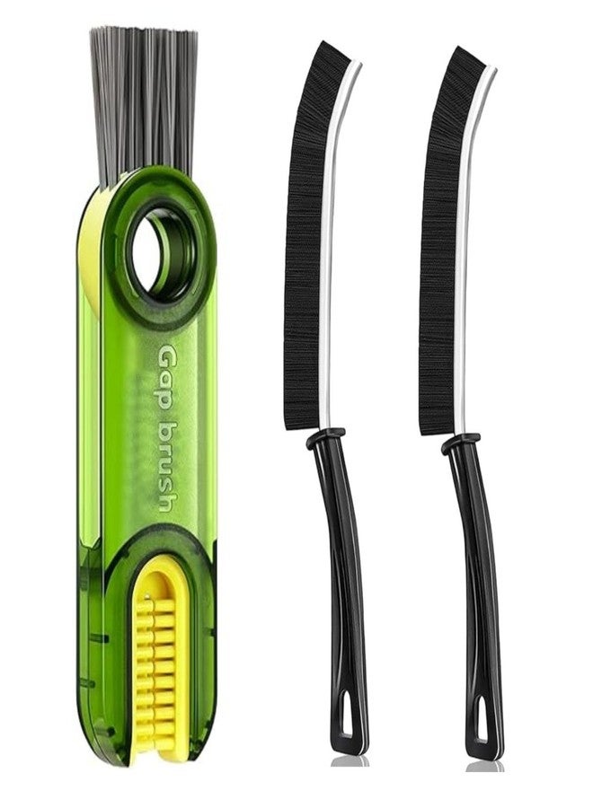 Sarthu Pack of 3 Pcs | 3-in-1 Cup Lid Gap Cleaning Brush & 2PCS Hard Bristle Crevice Cleaning Brush | Multifunctional Bottle, Straw & Gap Cleaner | Kitchen, Bathroom & Household Cleaning Tools - Image 1