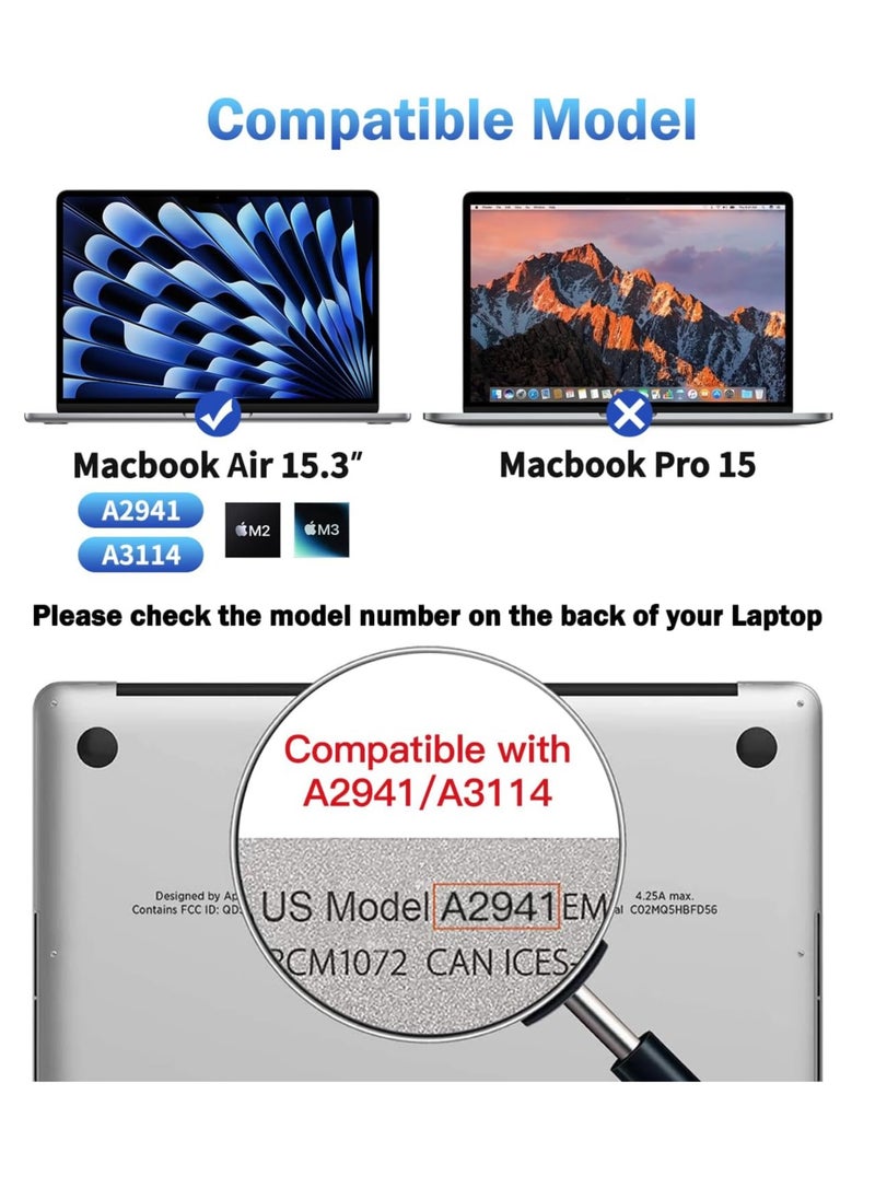 Generic 2Packs MacBook Air 15 inch Trackpad Protector Cover for 2025 2024 2023 MacBook Air 15.3" M4 M3 M2 Chip A2941 A3114 A3241 with Touch ID ,Clear Anti-Scratch Touch Pad Protector Skin  - Image 5