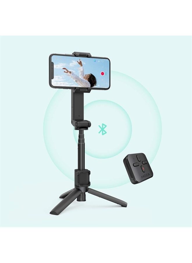 Moza - Nano se Smartphone Selfie Stick Stabilizer, Anti-Shake Phone Gimbal for Vlog Shooting Photography, Livestream, YouTube, Extendable Bluetooth Remote Control with Tripod (Black) - Image 1