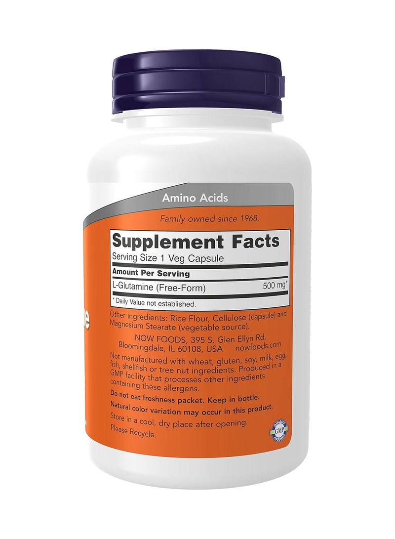 ناو فودز مكمل غذائي بالحمض الأميني  إل-جلوتامين - 120 كبسولة - Image 2