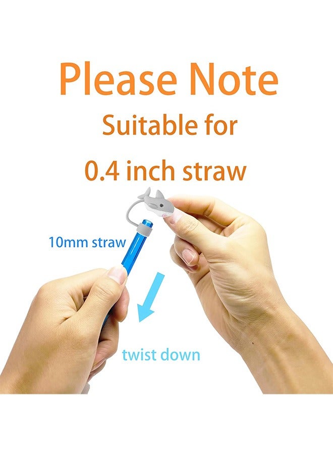 Beyond Stanley Cup Accessories Set Including 2 Pcs Silicone Straw Cover Cap, for 9-10 mm Straws, 2 Pcs Whale Pendant - Image 3