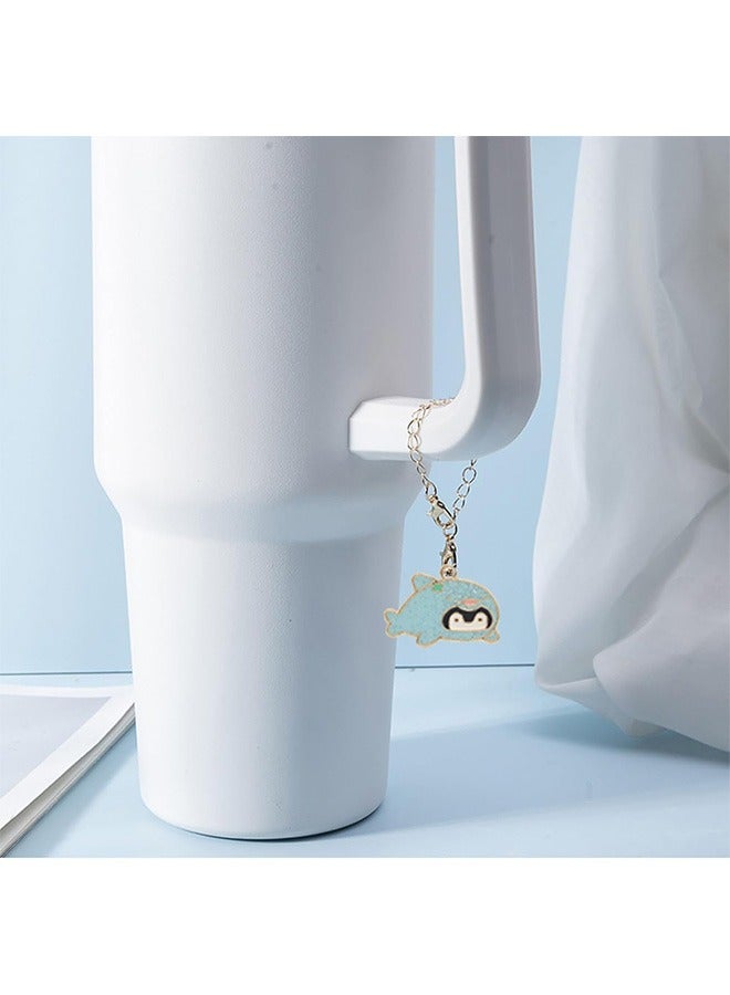 Beyond Stanley Cup Accessories Set Including 2 Pcs Silicone Straw Cover Cap, for 9-10 mm Straws, 2 Pcs Whale Pendant - Image 5