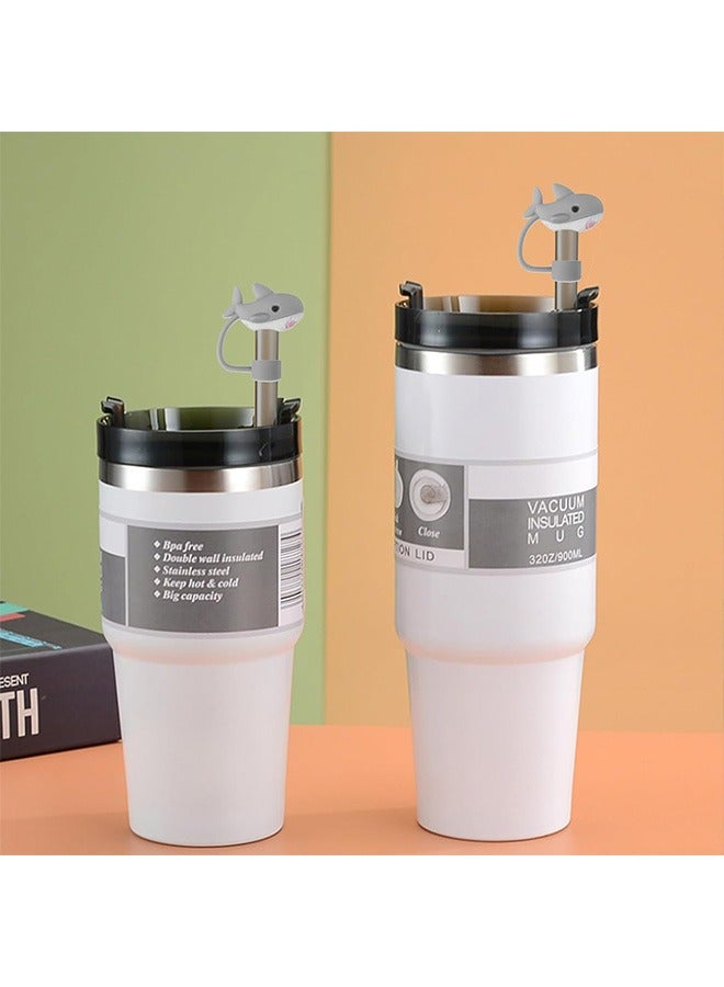 Beyond Stanley Cup Accessories Set Including 2 Pcs Silicone Straw Cover Cap, for 9-10 mm Straws, 2 Pcs Whale Pendant - Image 4