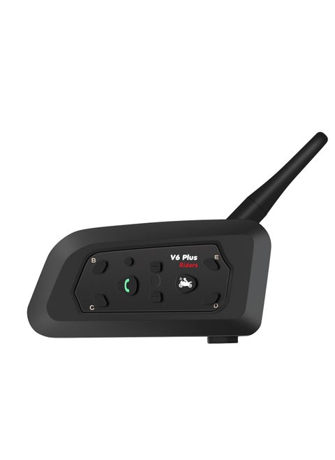 Motorcycle Intercom, V6 Bluetooth Motorcycle Helmet Intercom 1500M 850mAh Headset 6 Riders for Riding IP65 Waterproof Dirt Bike Snowmobile Headphone