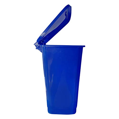 PUFFIN Pedal Dustbin 30 Liter Plastic Blue Color - Image 4