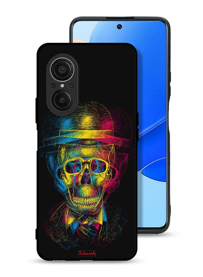 Tolwak Huawei nova 9 SE 5G Protective Case Cover Skull Colorful Hat Fantasy Art  - Image 1