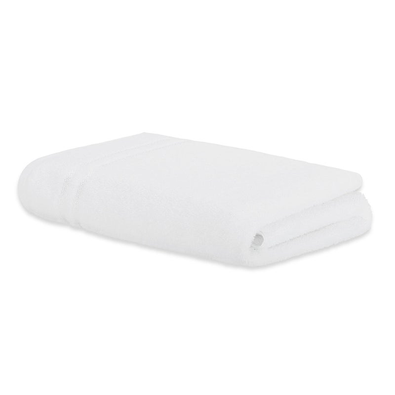 Welspun 100% Cotton Quick Dry Bath Towel | High Absorbency Super Soft, Fast Drying Towels for Bath | 380 GSM Large Size 1 Piece Bath Towel for Men and Women | Sized 70cm X 137cm White - Image 1