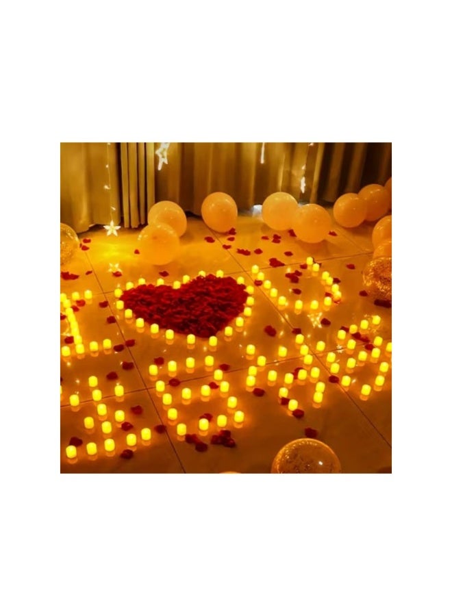 أكاليكس 24 شمعة على شكل قلب بلون أبيض دافئ تعمل بالبطارية - Image 4