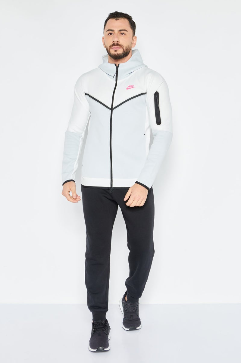 Nike سويت شيرت رياضي للرجال بأكمام طويلة وقبعة، مزيج رمادي - Image 2