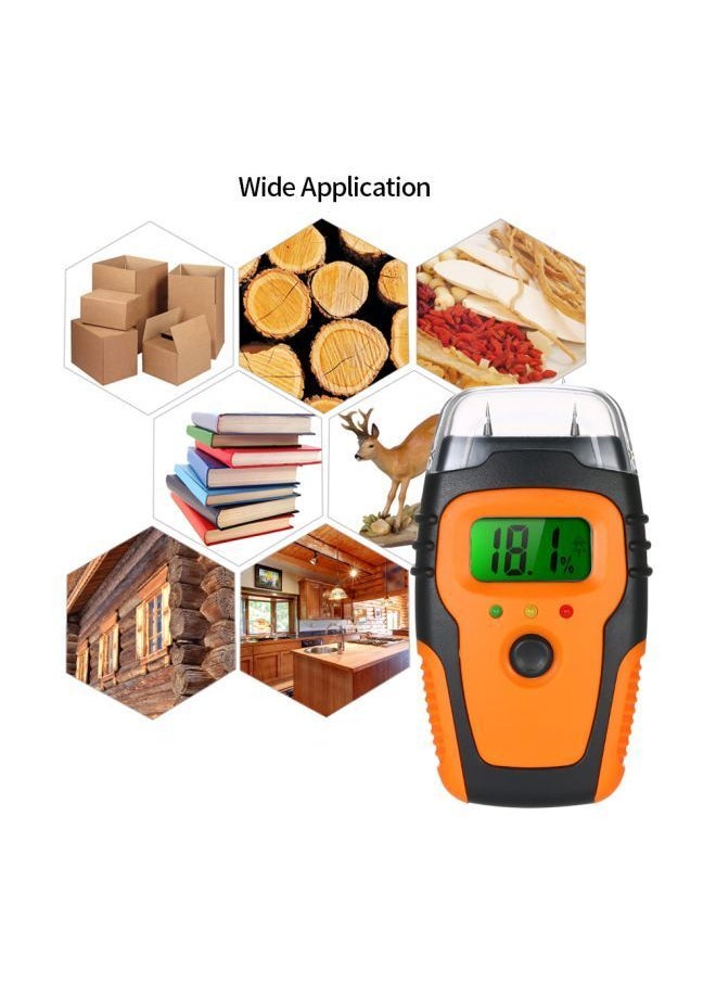 NIBEMINENT Digital Wood Moisture Tester Orange 9.5x5.5x2.2centimeter  - Image 3