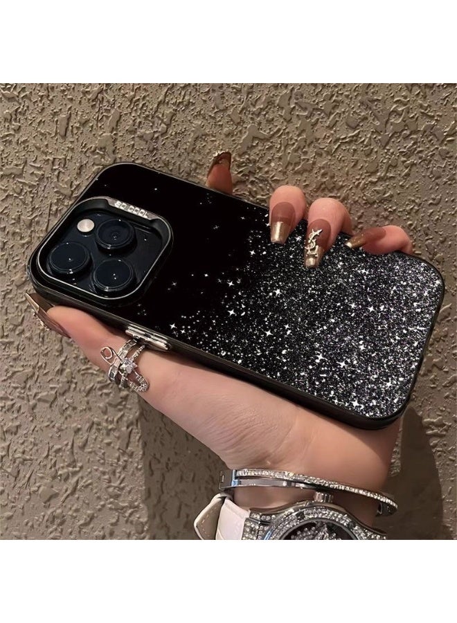 جراب بريق Starry iPhone 16 Pro - تصميم ضوء النجوم المتلألئ ، مقاوم للصدمات ، مضاد للخدش ، حماية من السقوط ، مضاد لبصمات الأصابع - Image 2