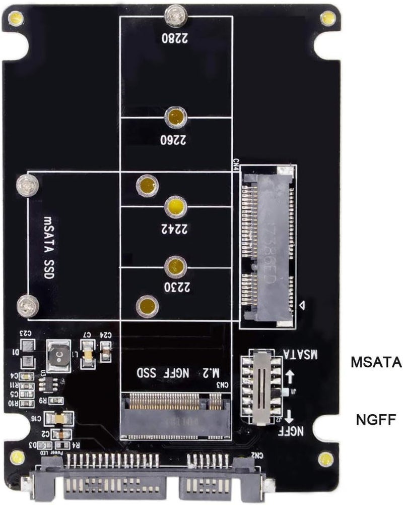 CARE CASE ® NGFF M.2 SSD to 22Pin SATA III 2.5-Inch Enclosure Adapter,Support 2280 2260 2242 2230 SSD - Image 4
