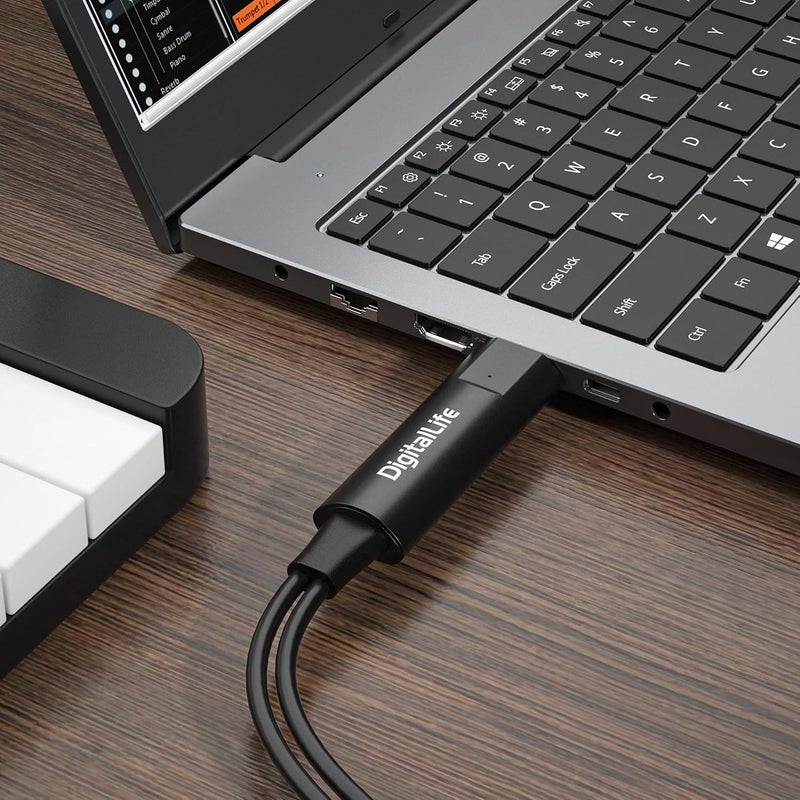 ديجيتال لايف USB إلى MIDI (5-Pin MIDI DIN، 1-إدخال/1-إخراج) - واجهة لكيبورد البيانو الكهربائي - متوافق مع Windows 11 و macOS 14 سونوما - Image 3