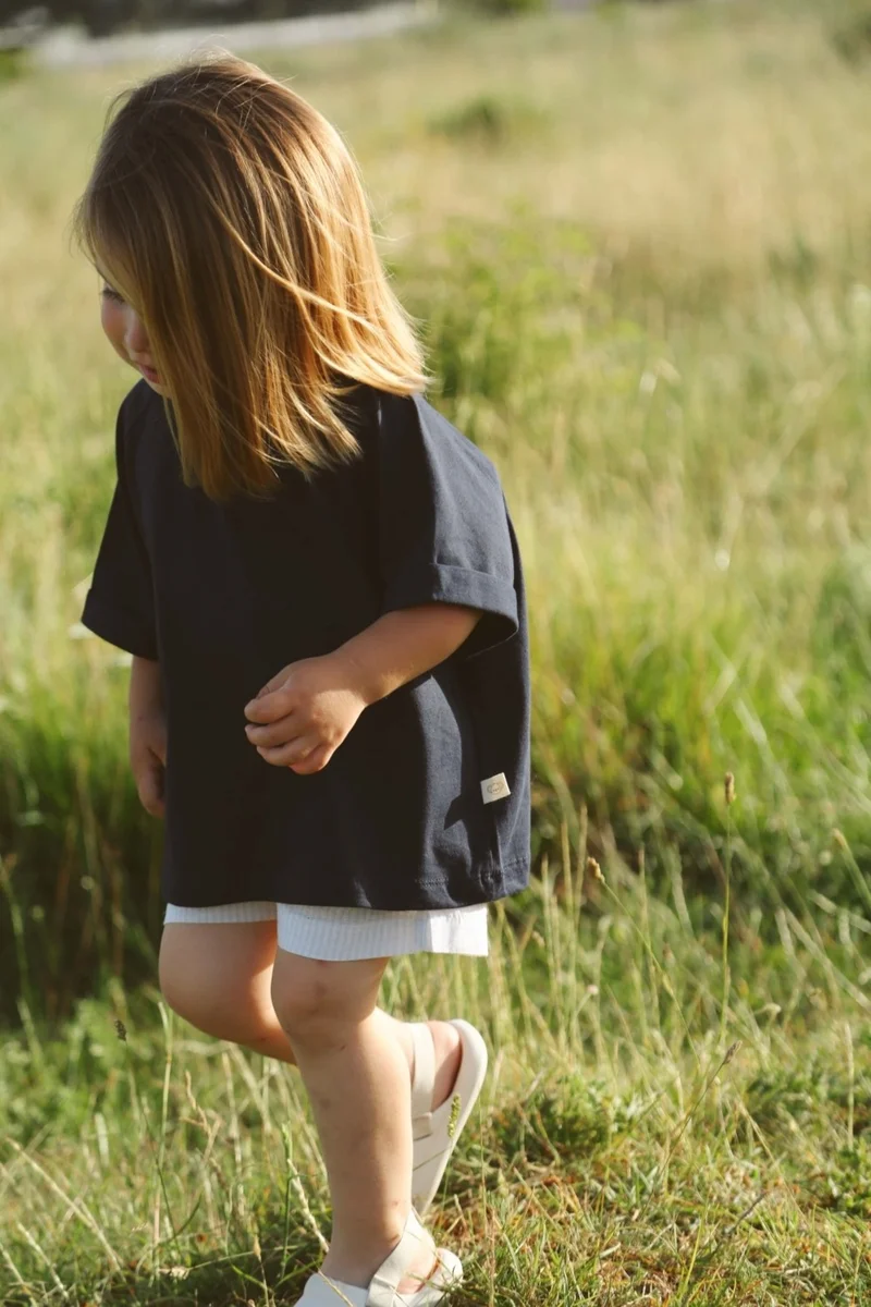 Ohlala Koala Navy Blue Oversize T-Shirt and Shorts Set