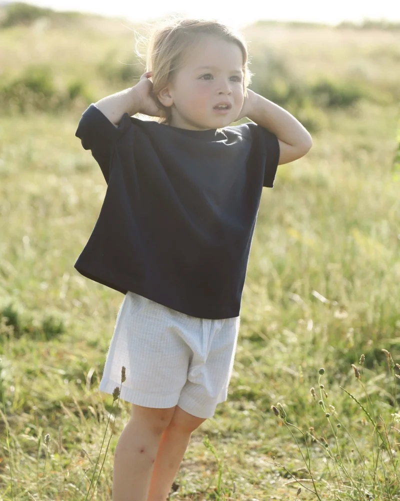 Ohlala Koala Navy Blue Oversize T-Shirt and Shorts Set