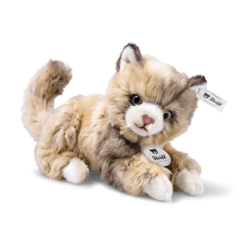 Steiff Cat Plush Animal Toy Spotted Brown - Image 1