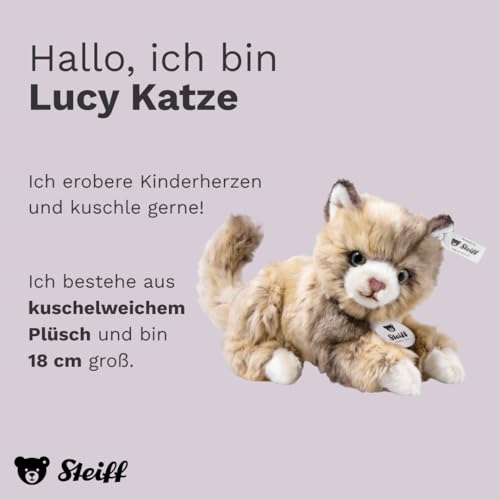 Steiff Cat Plush Animal Toy Spotted Brown - Image 5