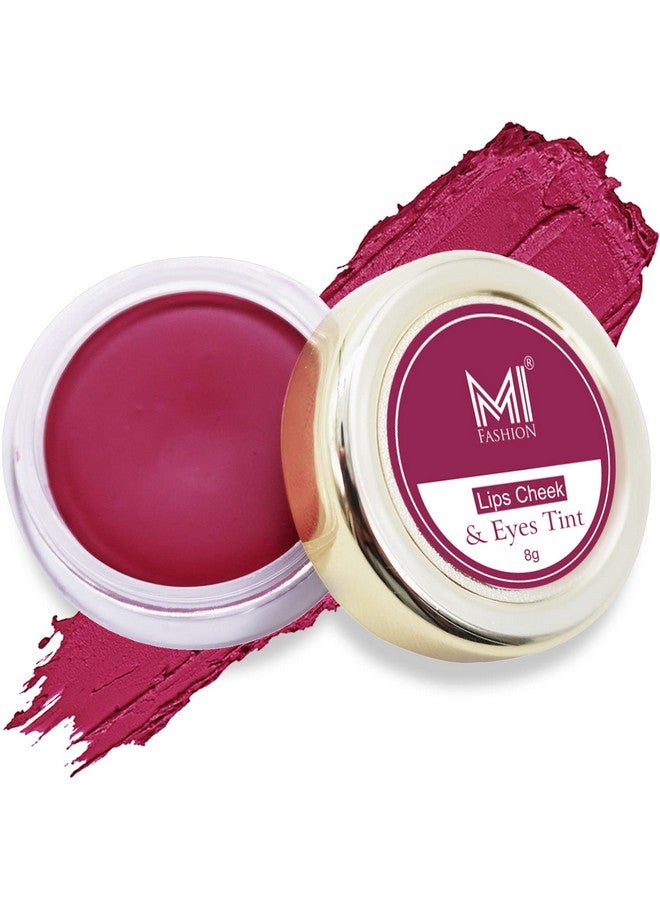 MI FASHION Natural Lip Tint For Women Paraben And Chemical Free, Vegan Friendly, Cheek And Eyes Tint, Soften Matte Carmine Pink Red - Image 1