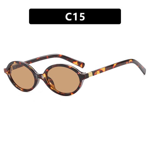 Zhang Yuanying Style Glasses Frame for Nearsightedness, Oval Non-Prescription Glasses, Small Frame, Retro Korean Style, Plain Glasses Frame for Women