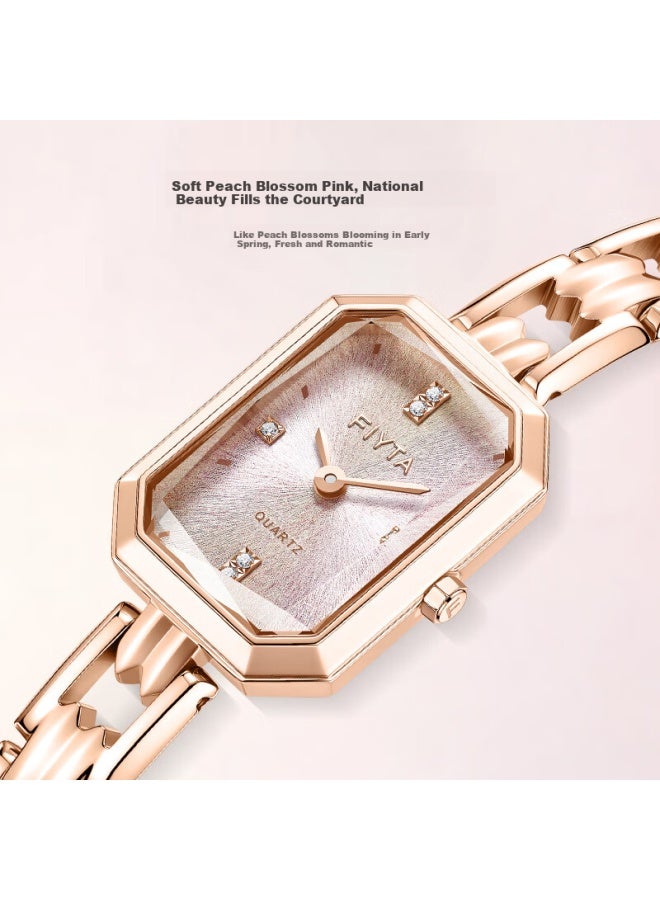 Fiyta "oriental Beauty" Su Embroidery Luxury Women's Watch With Four-leaf Clover Bracelet Gift Box Holiday Gift For Girlfriend - Image 1