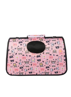 HAPPY PUSS Outdoor Pet Bag: pet handbag, pet shoulder bag, Travel Carrier for cats and dogs. Pink bear design-large size  - Image 1