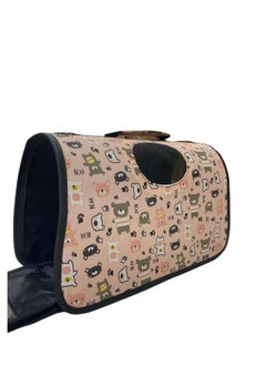 HAPPY PUSS Outdoor Pet Bag: pet handbag, pet shoulder bag, Travel Carrier for cats and dogs. Pink bear design-large size  - Image 5
