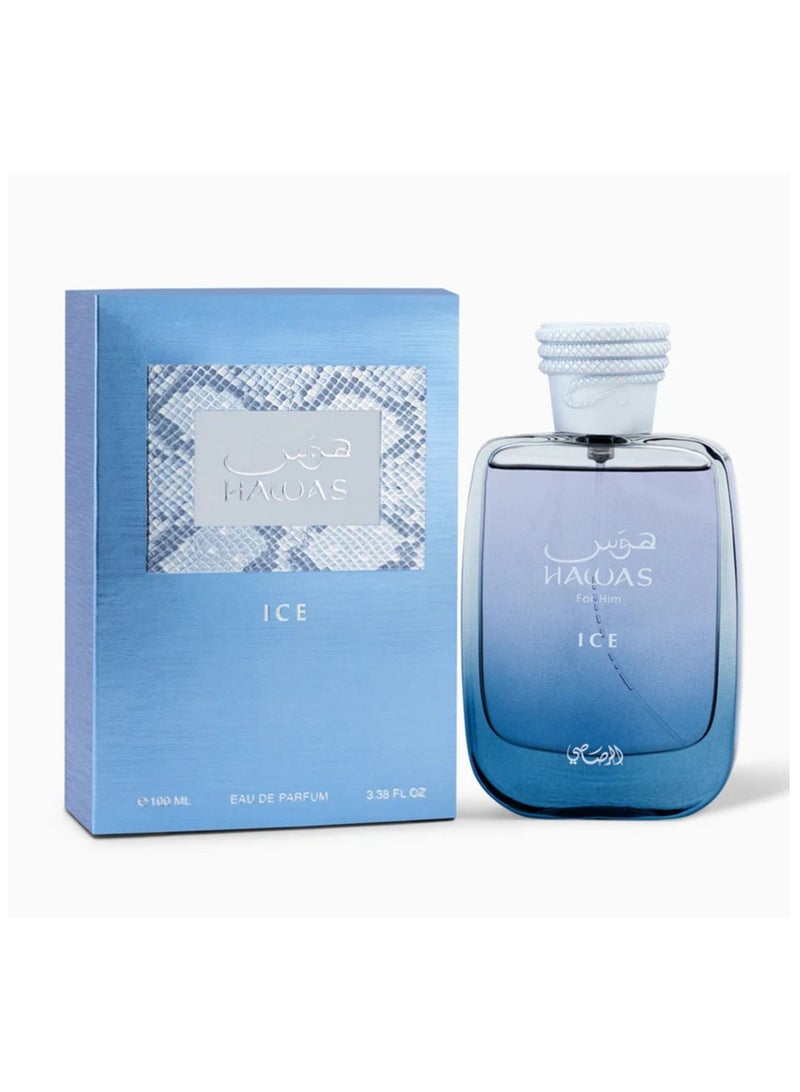 Rasasi Hawas Ice For Him Eau de Parfum . 100mlml - Image 1