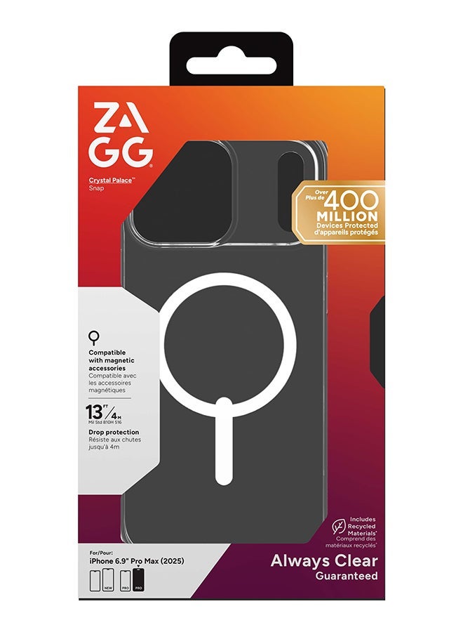 Apple 20W USB-C 3-Pin Power Adapter (Original iPhone Charger) in White & Crystal Palace Snap MagSafe Compatible Clear Case with Graphene Strength, 13 ft Drop Protection & Anti-Yellowing for iPhone 17 Pro Max, USB-C Earpods White & InvisibleShield Glass XTR Privacy Screen Protector Bundle for Apple iPhone 17 Pro Max - Image 3