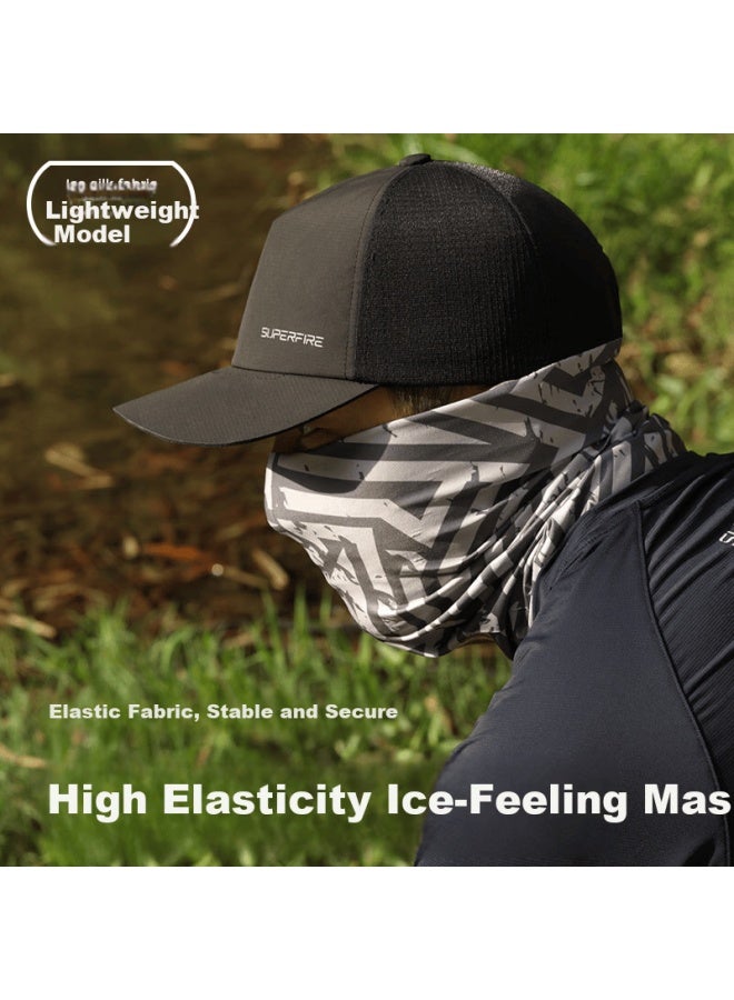 Supfire Sunscreen Face Mask Summer Windproof Dustproof Ice Silk Neck Gaiter Scarf Cycling Mountaineering Hiking Mask Magic Headscarf - Image 1