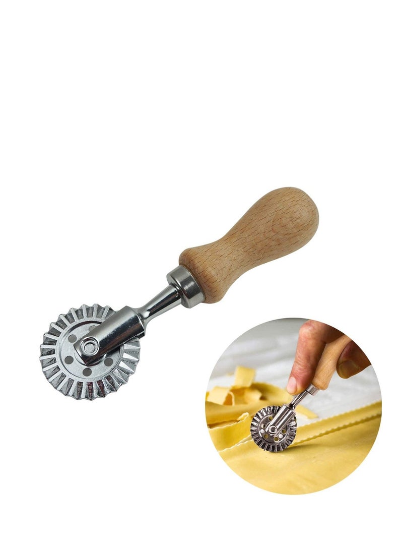 NIBEMINENT Ravioli Stamp Cutter Large Round Square Maker and Dough Wheel Metal Pasta Press Mold for Italian Dumplings Lasagna Pierogi Wonton Pastry 3 Set - Image 3