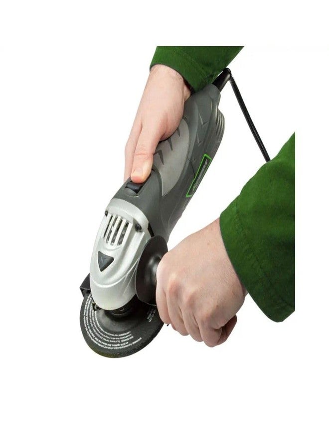 جينسيس صنفرة زاوية Genesis GAG645، 6 أمبير، 4 1/2 بوصة، مزودة بأسطوانة ذات قبضة ناعمة، ومقبض مساعد ثنائي الوضع، ومفتاح قفل، وعجلة صنفرة، ومقبض إضافي - Image 2