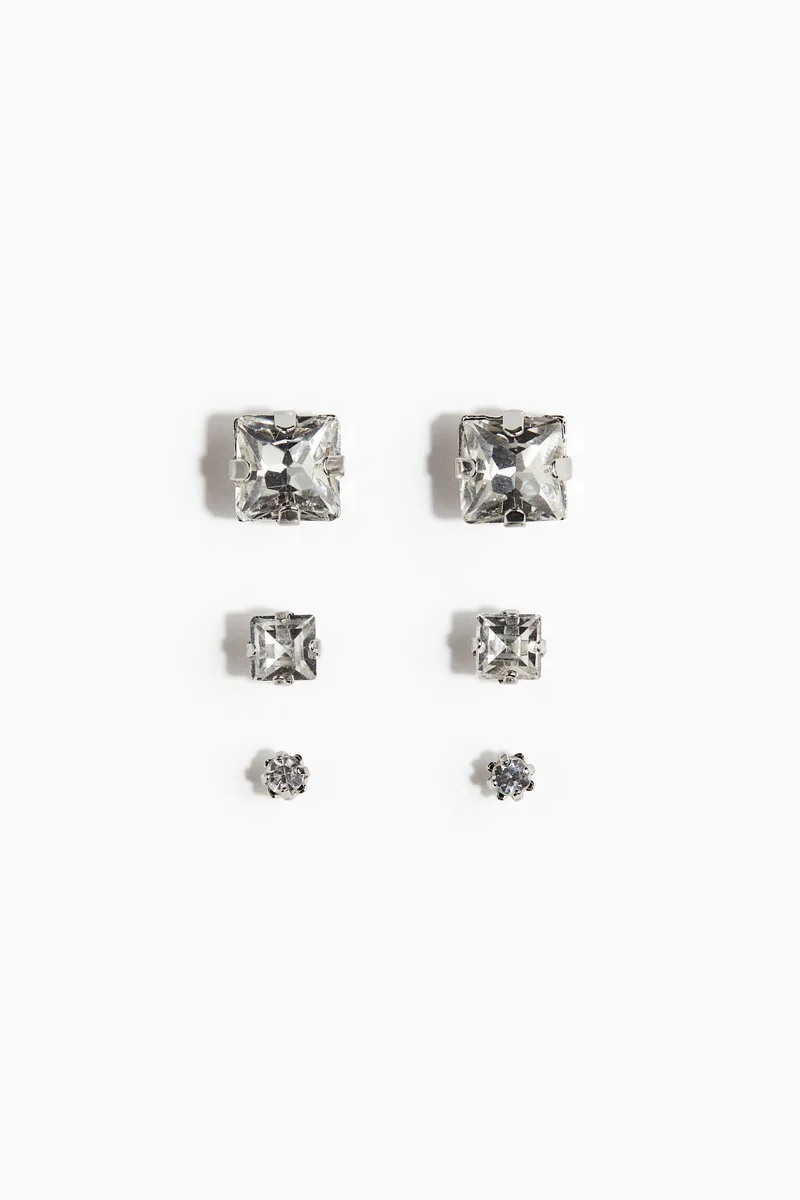 H&M 3 pairs stud earrings