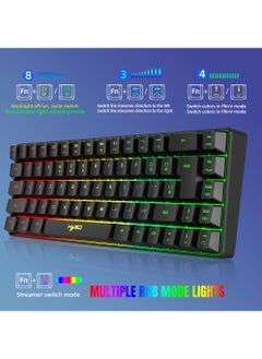 HXSJ V200 68 Key RGB Wired Gaming Keyboard and T90 Wireless Gaming Mouse Set  - Image 2