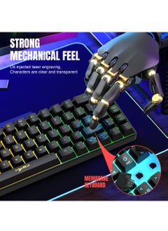 HXSJ V200 68 Key RGB Wired Gaming Keyboard and T90 Wireless Gaming Mouse Set  - Image 4