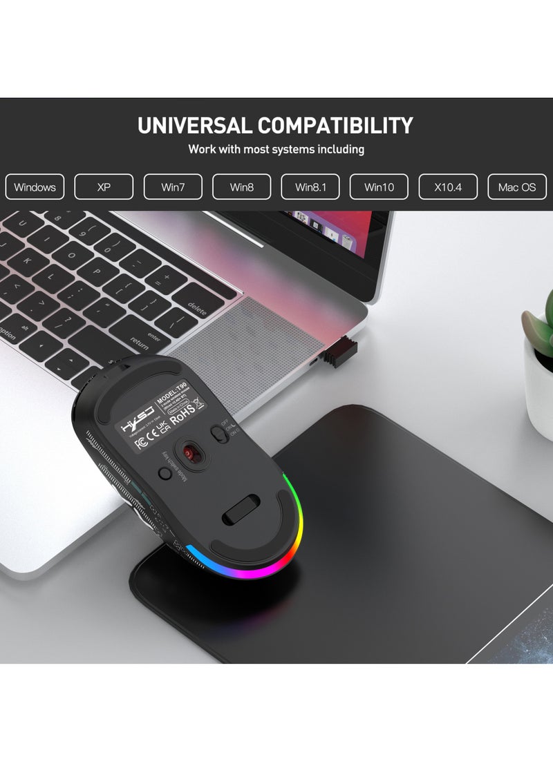 HXSJ - V200 68 Key RGB Wired Gaming Keyboard and T90 Wireless Gaming Mouse Set - Image 1