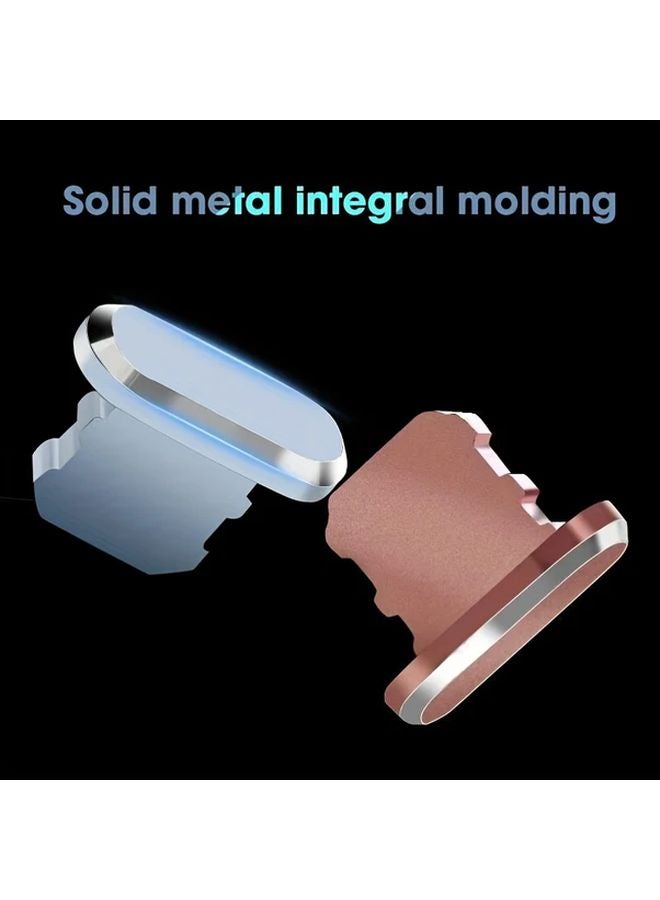 4 قطع من سدادات الغبار المصنوعة من سبائك الألومنيوم باللون الأسود لهواتف iPhone 14 و13 و12 وPro Max و11 وMini وXR و8 Plus وآيباد وإيربودز، غطاء منفذ البرق - Image 4