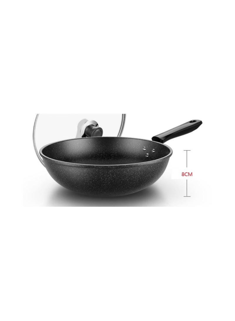 Frying pan, 28cm non-stick frying pan, no lid, household pot, suitable for induction cooker and gas stove - Image 1
