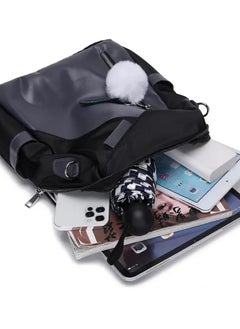 Generic Fashion Women Backpack Waterproof Backpack - Fashion Design with Fur Ball Accessory - Perfect for College, Work, Travel  - Image 2