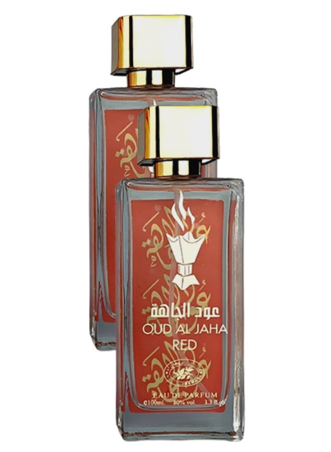 Rehana 2 Pieces Oud Al Jaha Red Perfume For Women 100ml EDP - Image 1