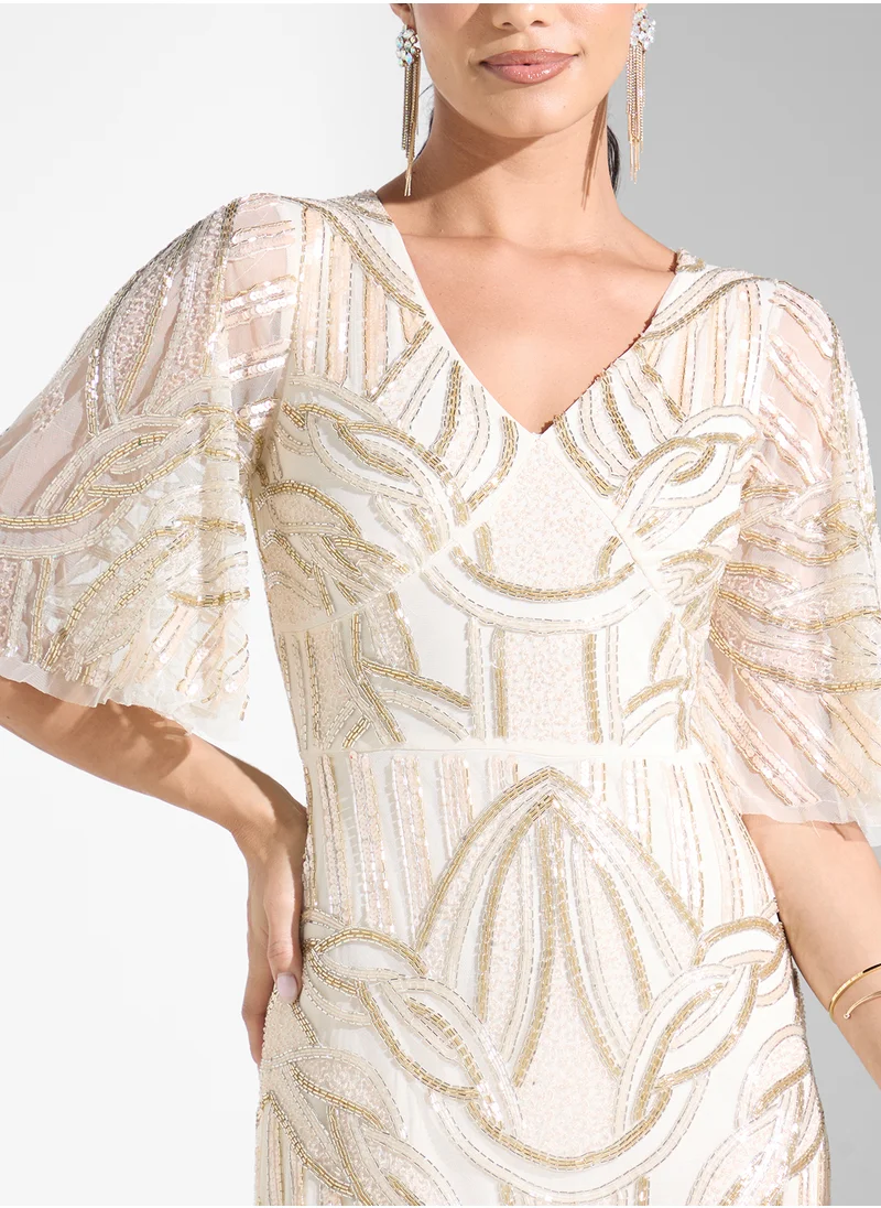 Amelia Rose Embellished Maxi Dress